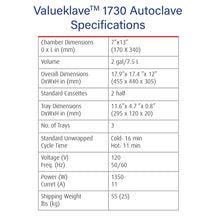 Tuttnauer Valueklave 1730 Autoclave